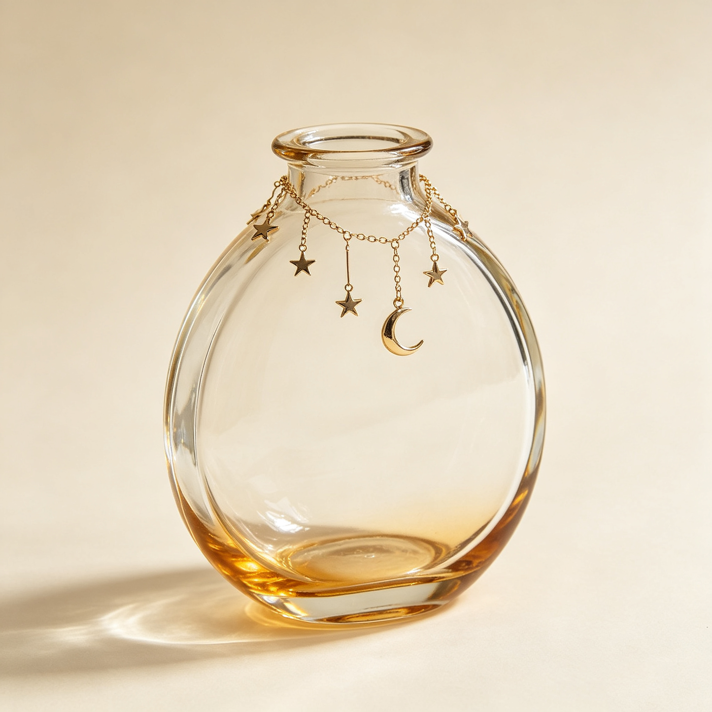 Moon Star Chain Glass Vase