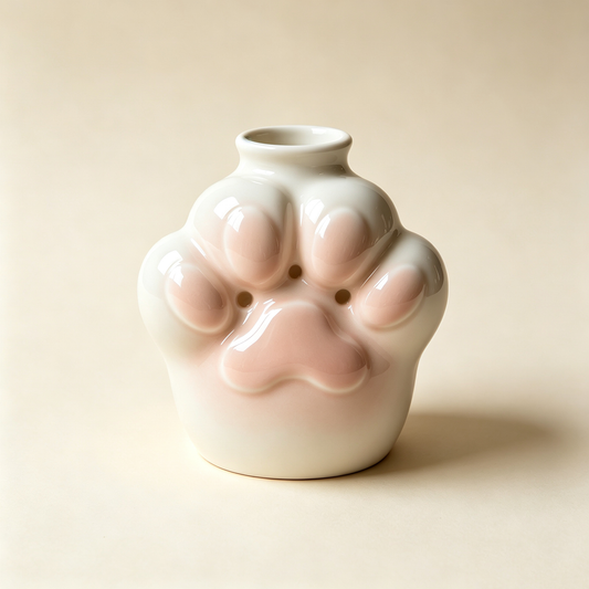Cute Cat Paw Ceramic Vase