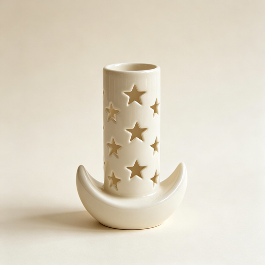 Star Moon Cutout Vase