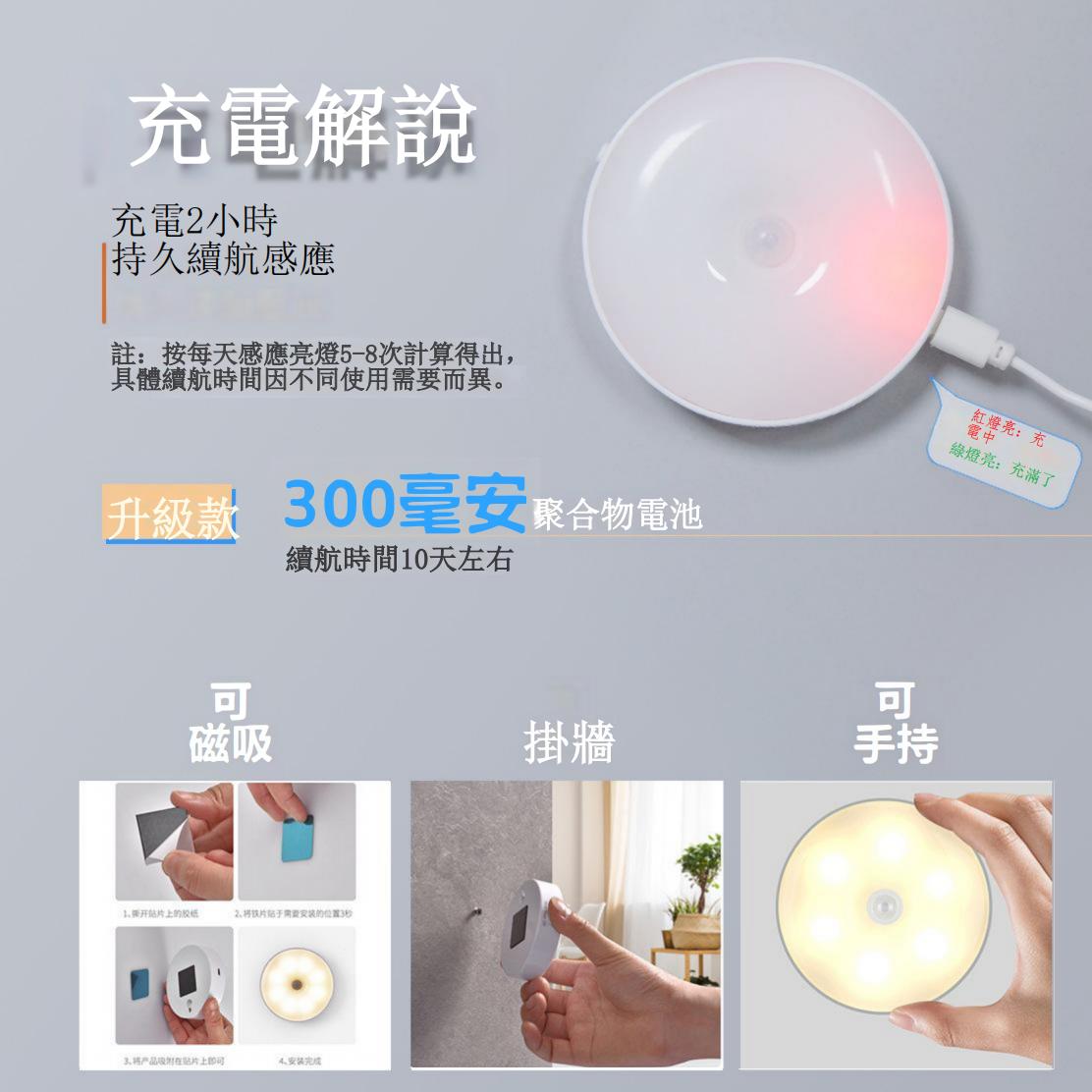 人體感應小夜燈