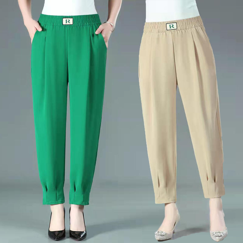 九分天麻絲涼褲