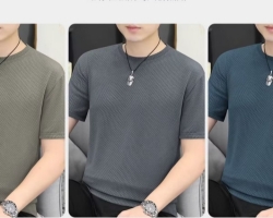 竹節網眼冰絲短袖