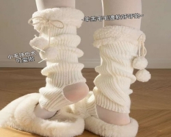 日系羊羔絨襪套