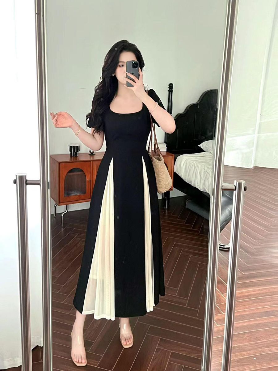 法式顯瘦連衣裙