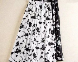 墨畫雪紡碎花裙