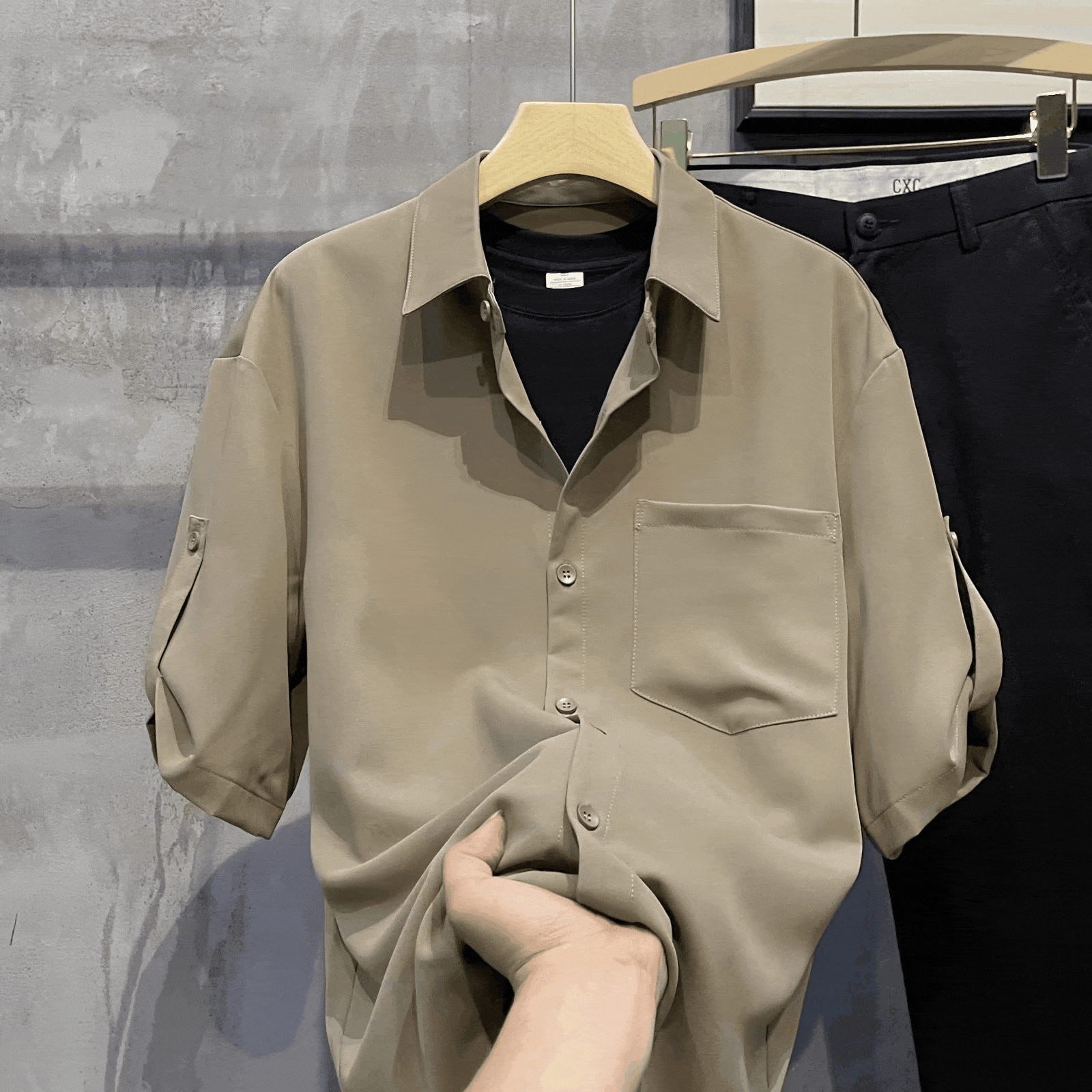 輕熟冰絲五分袖