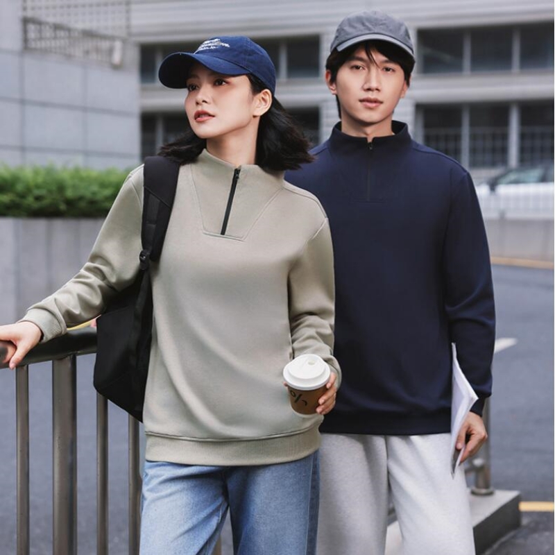 半拉鍊立領衛衣