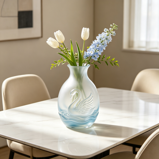 Swan Lake Glass Vase