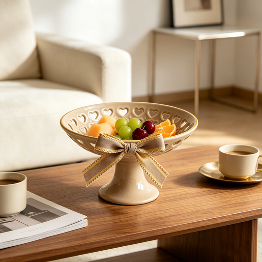 Hollow Heart Pedestal Tray