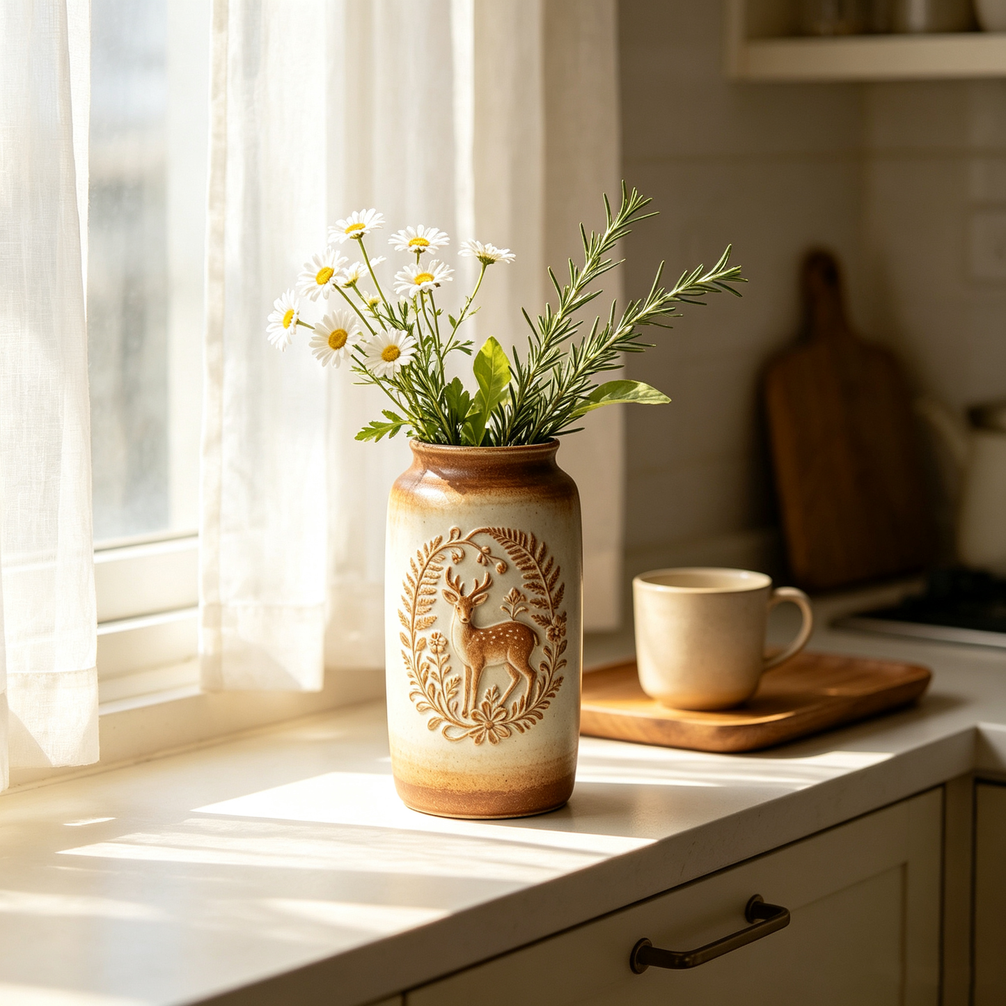 Forest Deer Vase