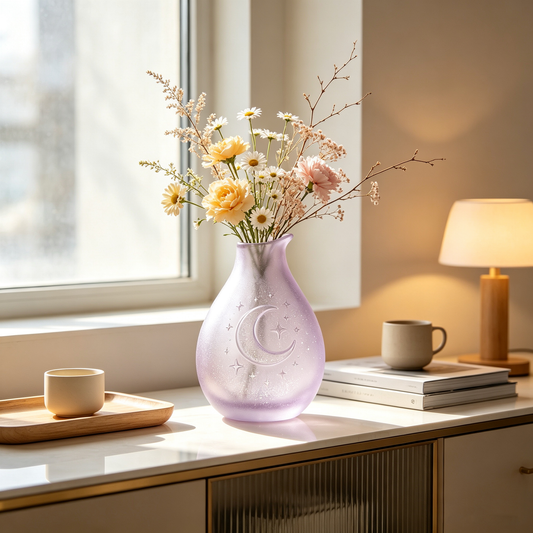 Lavender Moon Glass Vase