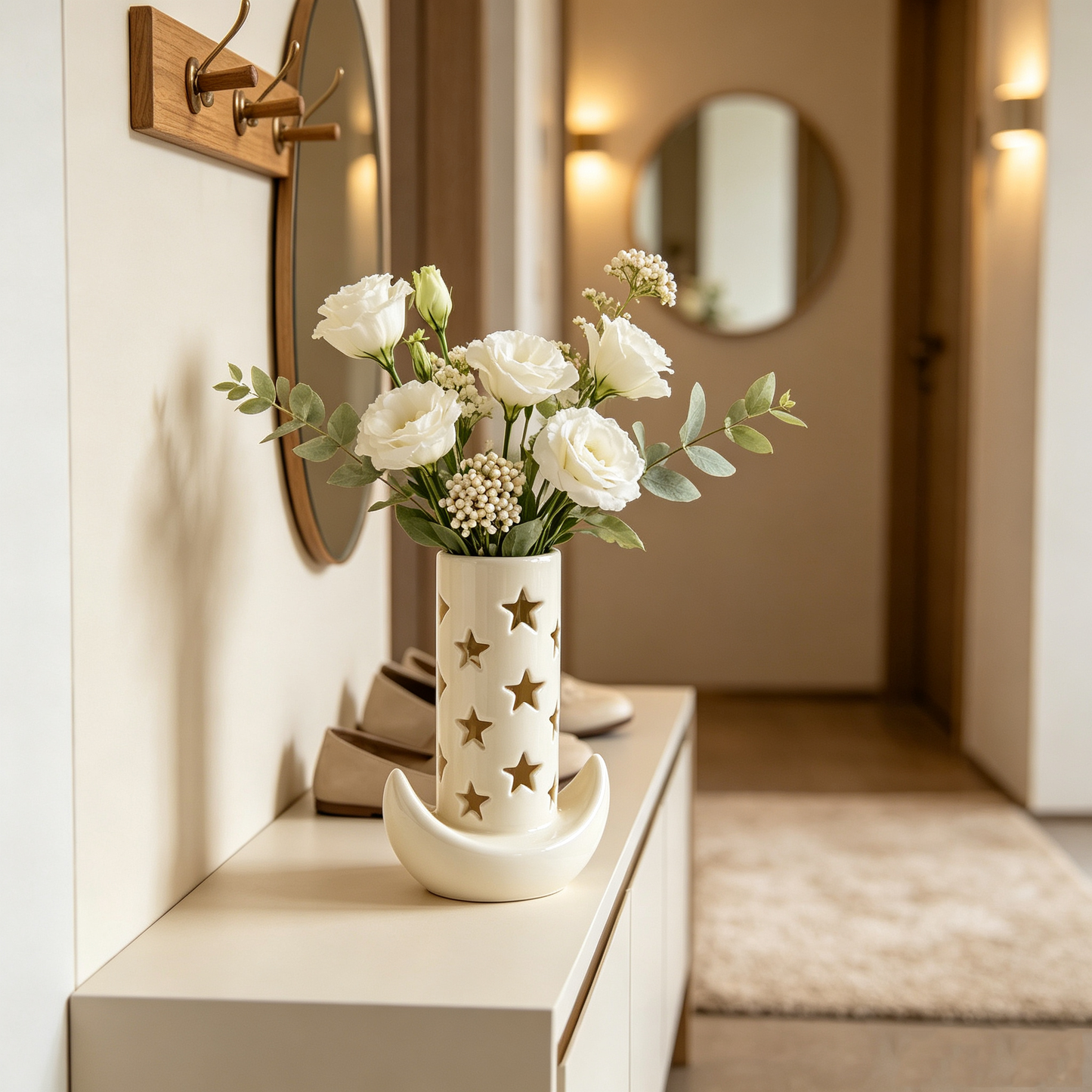 Star Moon Cutout Vase