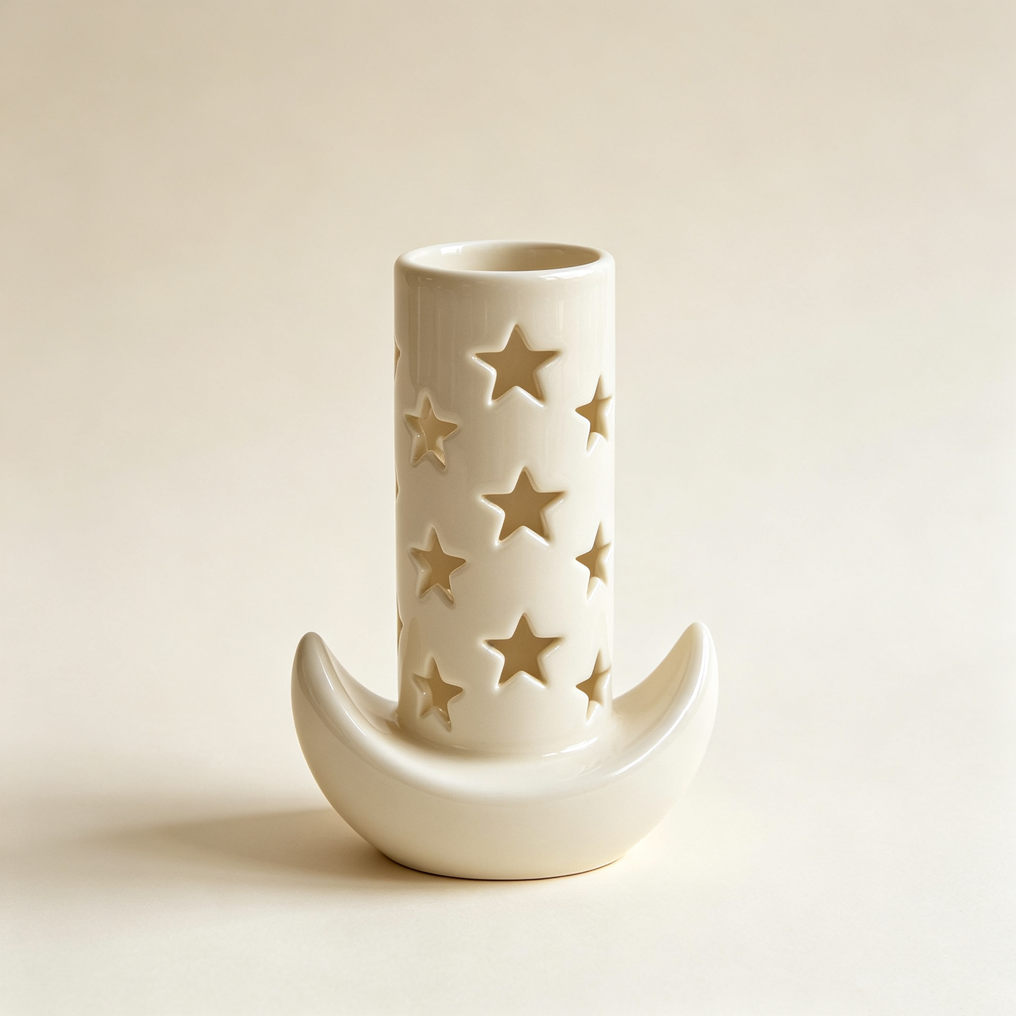 Star Moon Cutout Vase