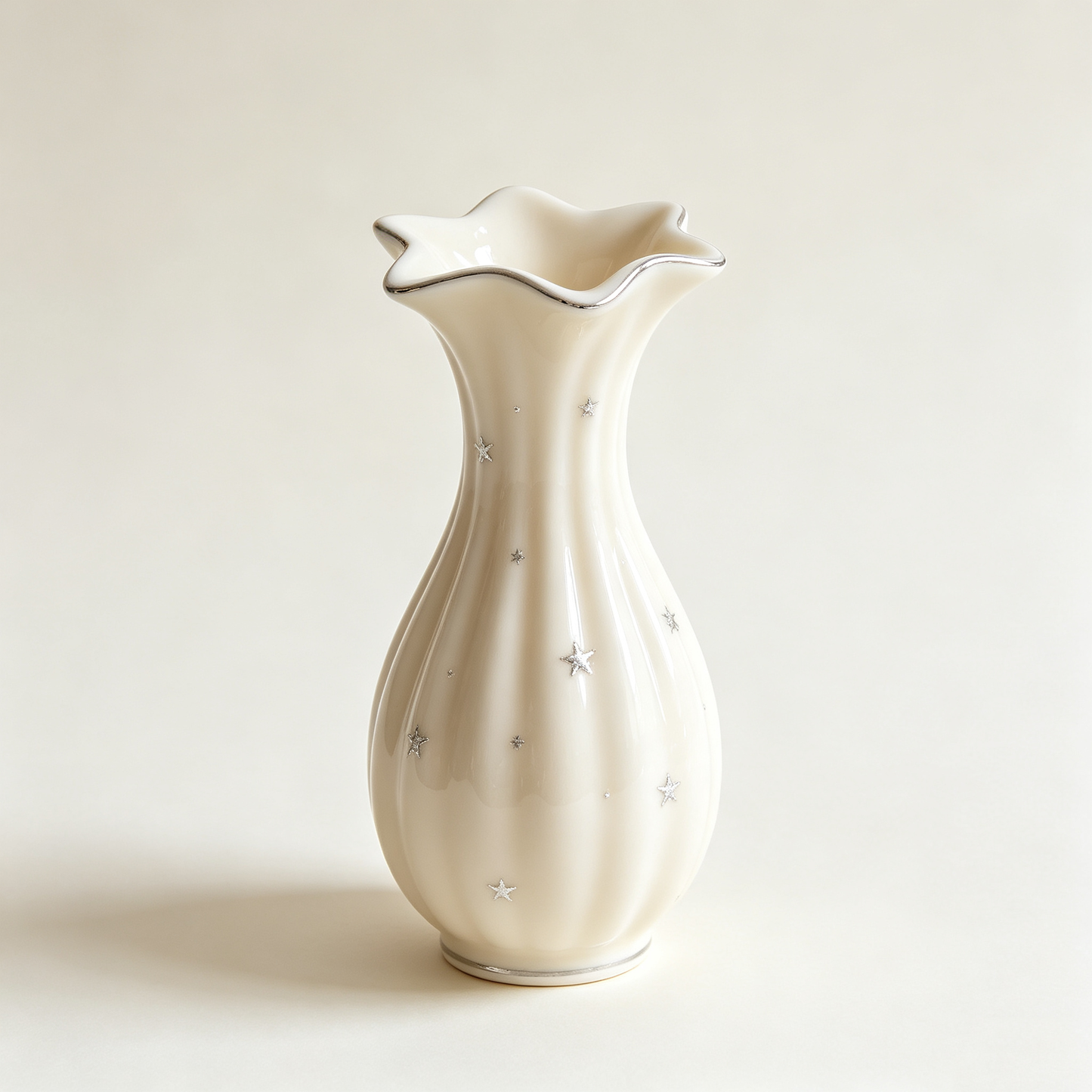 Silver Star Ruffle Vase